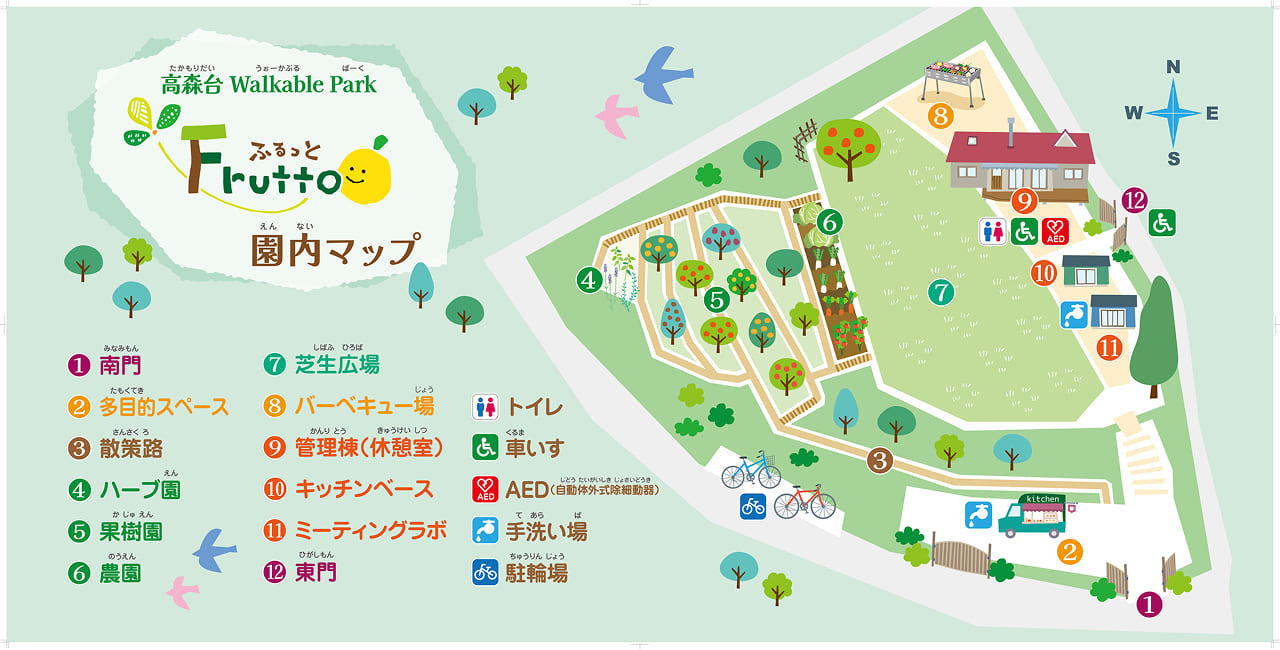 Fruttoの園内マップ